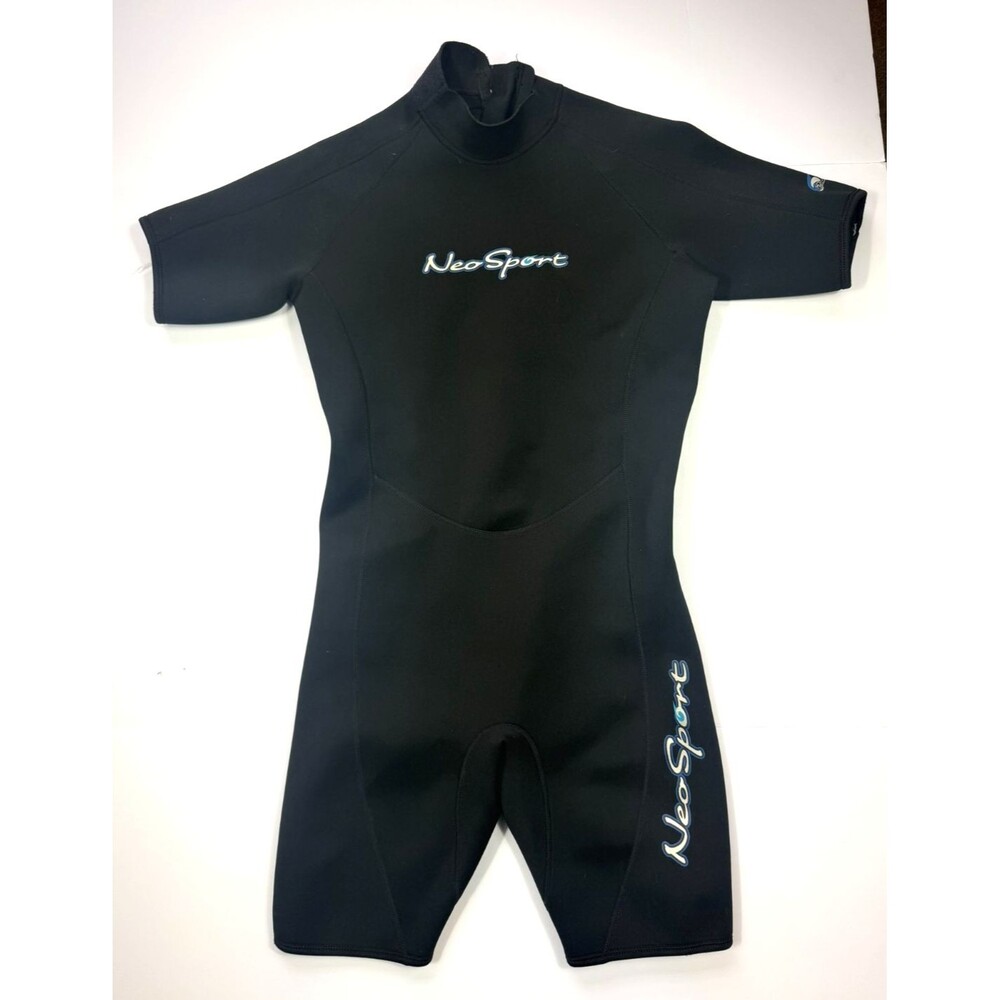 NeoSport Wetsuit Mens Neoprene 2mm Shorty Size Medium Black